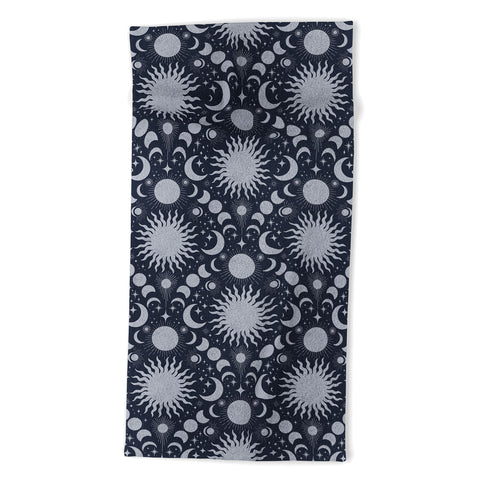 Gabriela Simon Tarot Celestial Indigo Beach Towel