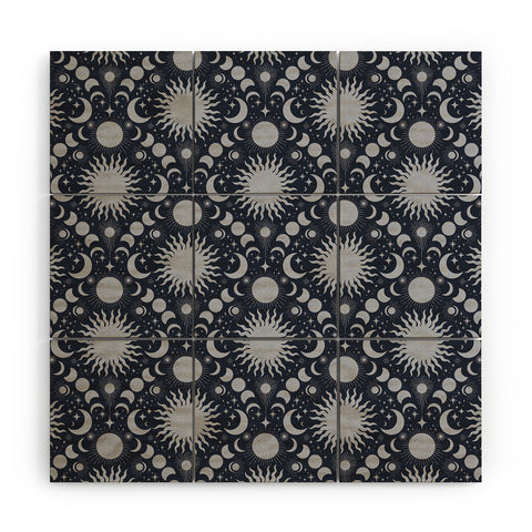 Gabriela Simon Tarot Celestial Indigo Wood Wall Mural