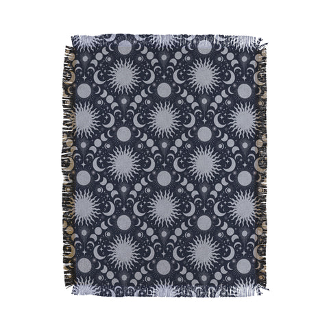 Gabriela Simon Tarot Celestial Indigo Throw Blanket