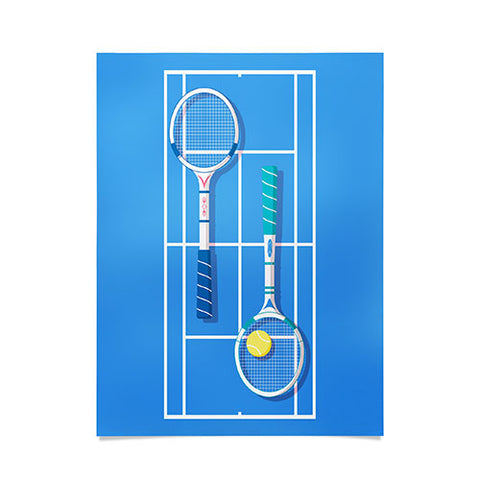 Gabriela Simon Tennis Retro Poster