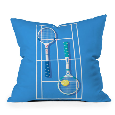 Gabriela Simon Tennis Retro Throw Pillow