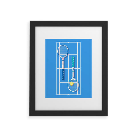 Gabriela Simon Tennis Retro Framed Art Print