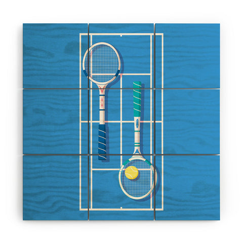 Gabriela Simon Tennis Retro Wood Wall Mural