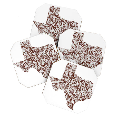 Gabriela Simon Texas Appaloosa Hide Coaster Set