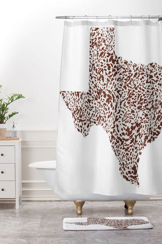 Gabriela Simon Texas Appaloosa Hide Shower Curtain And Mat