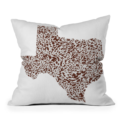 Gabriela Simon Texas Appaloosa Hide Outdoor Throw Pillow