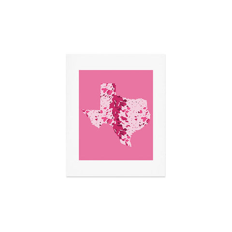 Gabriela Simon Texas Pink Longhorn Art Print
