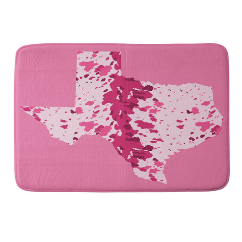 Gabriela Simon Texas Pink Longhorn Memory Foam Bath Mat