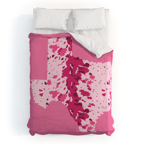 Gabriela Simon Texas Pink Longhorn Duvet Cover