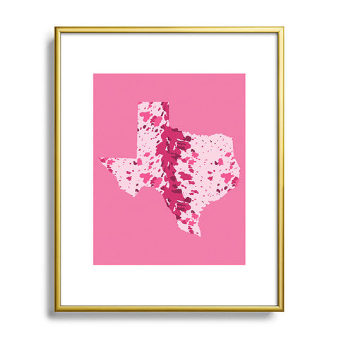 Gabriela Simon Texas Pink Longhorn Metal Framed Art Print