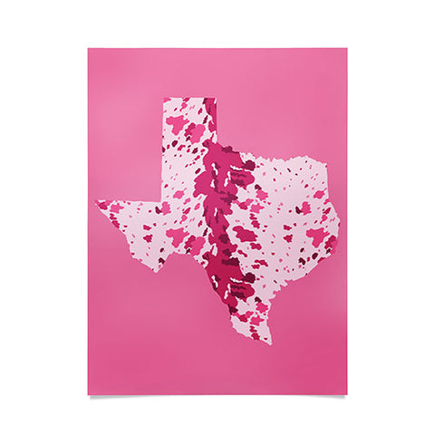 Gabriela Simon Texas Pink Longhorn Poster