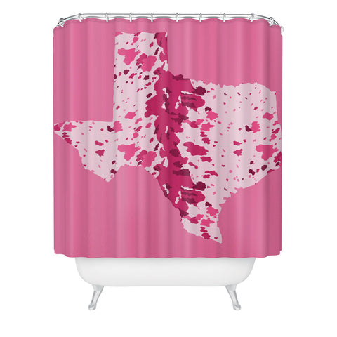 Gabriela Simon Texas Pink Longhorn Shower Curtain
