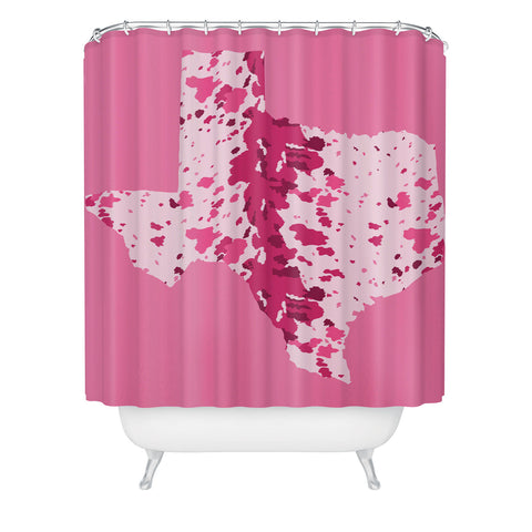 Gabriela Simon Texas Pink Longhorn Shower Curtain