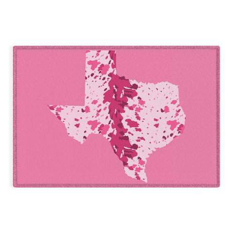 Gabriela Simon Texas Pink Longhorn Outdoor Rug
