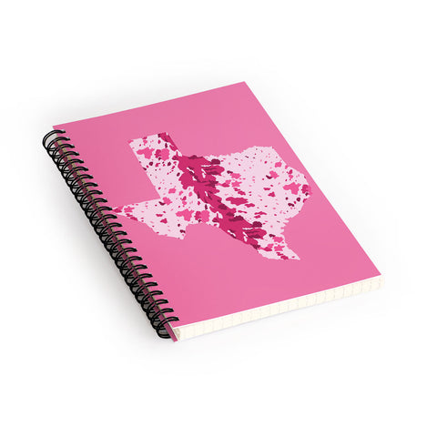Gabriela Simon Texas Pink Longhorn Spiral Notebook