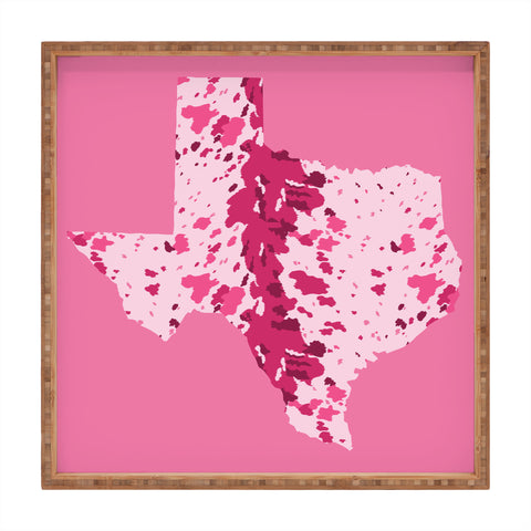 Gabriela Simon Texas Pink Longhorn Square Tray