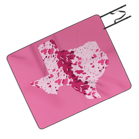 Gabriela Simon Texas Pink Longhorn Picnic Blanket