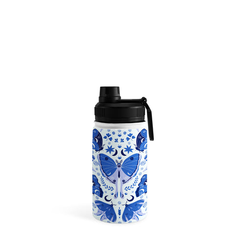 Gabriela Simon Vintage Blue Moths Water Bottle
