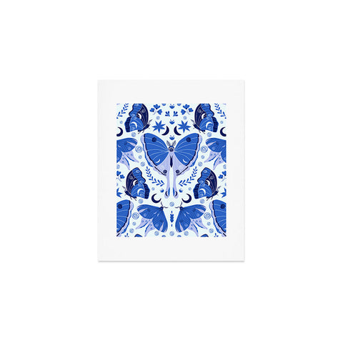 Gabriela Simon Vintage Blue Moths Art Print