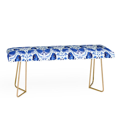 Gabriela Simon Vintage Blue Moths Bench