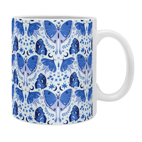 Gabriela Simon Vintage Blue Moths Coffee Mug