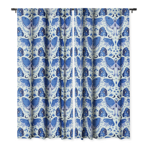 Gabriela Simon Vintage Blue Moths Blackout Non Repeat