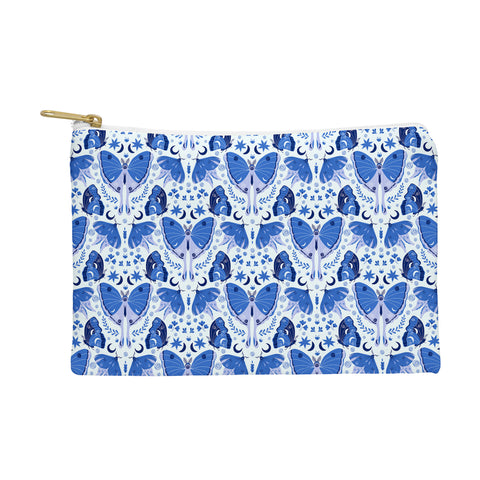 Gabriela Simon Vintage Blue Moths Pouch