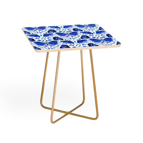 Gabriela Simon Vintage Blue Moths Side Table