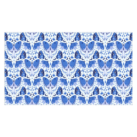 Gabriela Simon Vintage Blue Moths Tablecloth