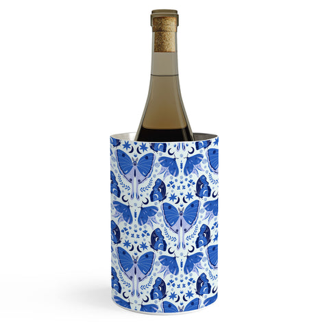 Gabriela Simon Vintage Blue Moths Wine Chiller