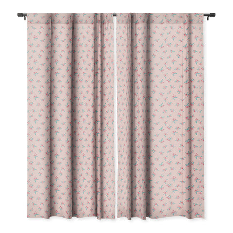 Gabriela Simon Vintage Cherry Blossom Bouquet Blackout Window Curtain