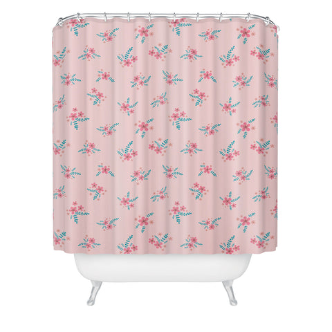 Gabriela Simon Vintage Cherry Blossom Bouquet Shower Curtain