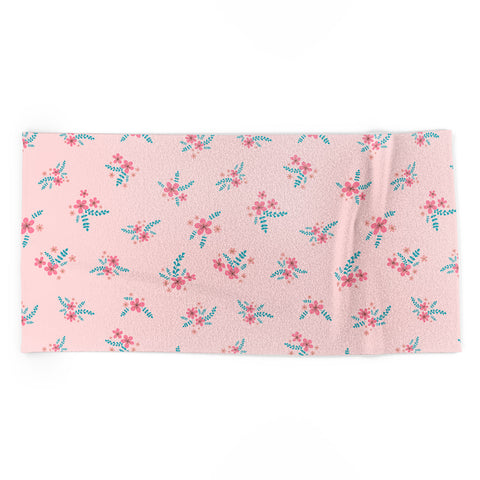 Gabriela Simon Vintage Cherry Blossom Bouquet Beach Towel