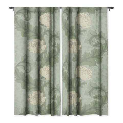 Gabriela Simon Vintage Floral Arts and Crafts Blackout Non Repeat