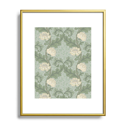 Gabriela Simon Vintage Floral Arts and Crafts Metal Framed Art Print