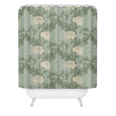 Gabriela Simon Vintage Floral Arts and Crafts Shower Curtain