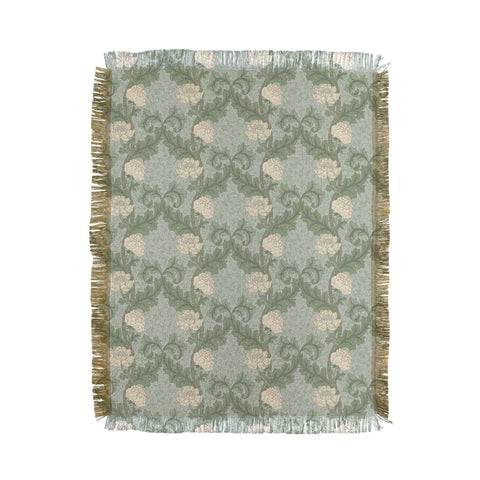 Gabriela Simon Vintage Floral Arts and Crafts Throw Blanket