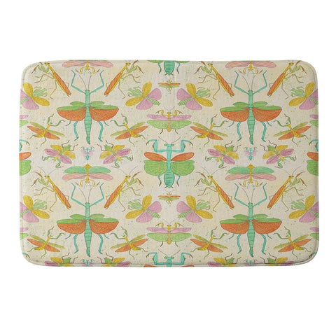Gabriela Simon Whimsical Praying Mantis Retro Memory Foam Bath Mat