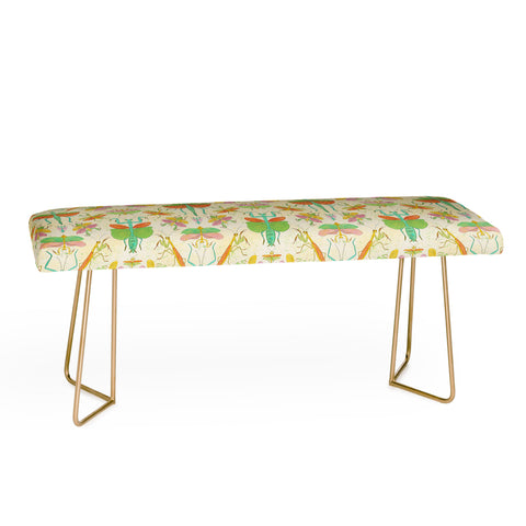 Gabriela Simon Whimsical Praying Mantis Retro Bench