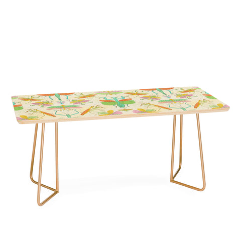 Gabriela Simon Whimsical Praying Mantis Retro Coffee Table