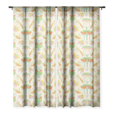 Gabriela Simon Whimsical Praying Mantis Retro Sheer Non Repeat