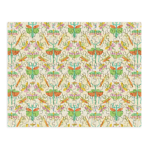 Gabriela Simon Whimsical Praying Mantis Retro Puzzle
