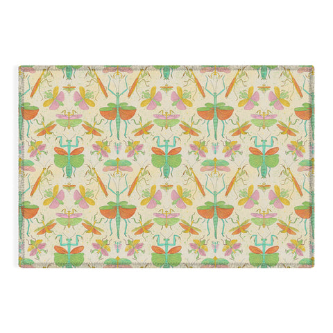 Gabriela Simon Whimsical Praying Mantis Retro Outdoor Rug