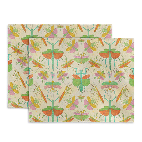 Gabriela Simon Whimsical Praying Mantis Retro Placemat