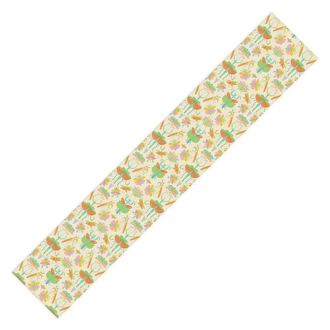 Gabriela Simon Whimsical Praying Mantis Retro Table Runner