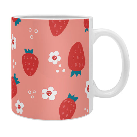 Gabriela Simon Wild Strawberries Red Coffee Mug