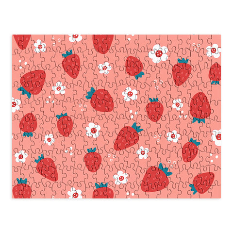Gabriela Simon Wild Strawberries Red Puzzle