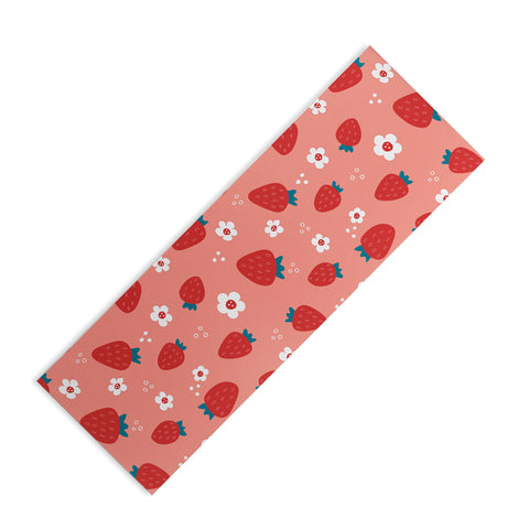 Gabriela Simon Wild Strawberries Red Yoga Mat