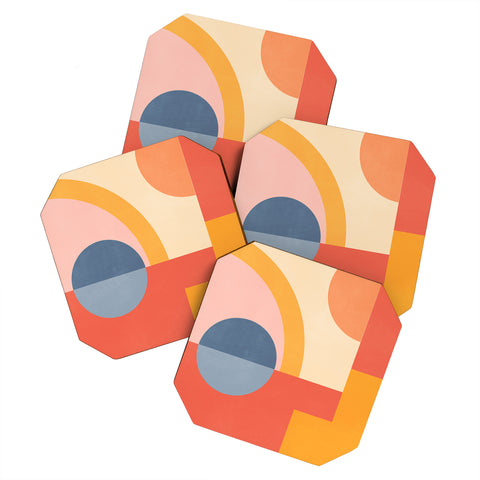 Gaite Abstract Geometric Shapes 31 Coaster Set