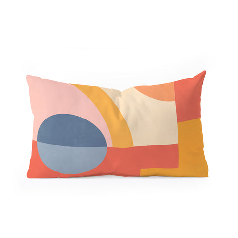 Gaite Abstract Geometric Shapes 31 Oblong Throw Pillow